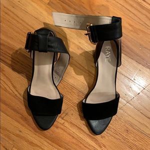 Ankle strap sandals black